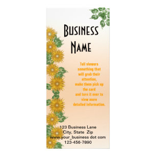 Fractal Flower & Leaf Border Rack Card