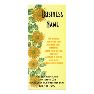 Fractal Flower & Leaf Border Rack Card