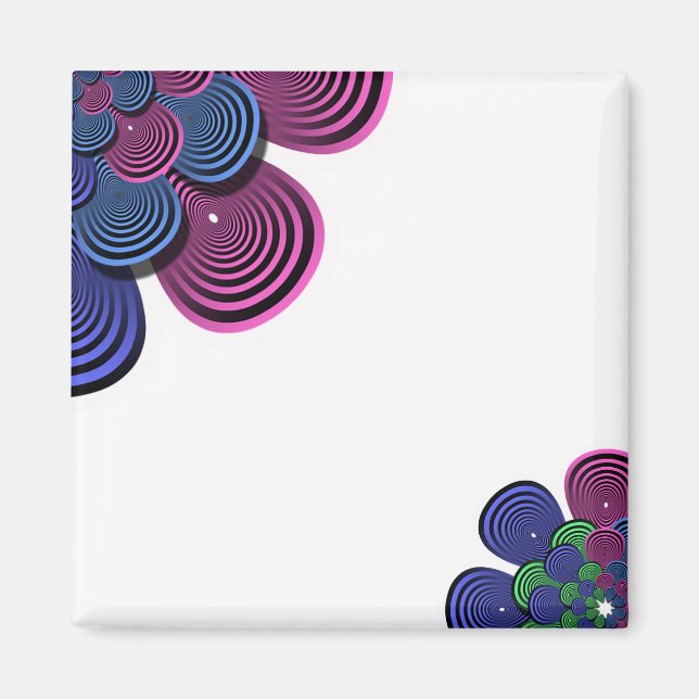 Fractal Flower Magnet (Front)