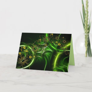 fractal flowers greeting card