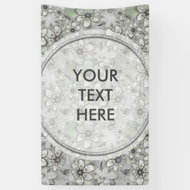 Fractal Flowers seamless pattern I + your ideas Banner (Vertical)
