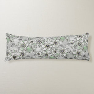 Fractal Flowers seamless pattern I + your ideas Body Cushion