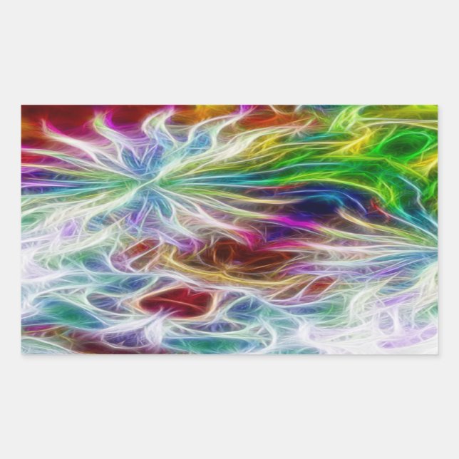 Fractal Flowers Sticker (Front)