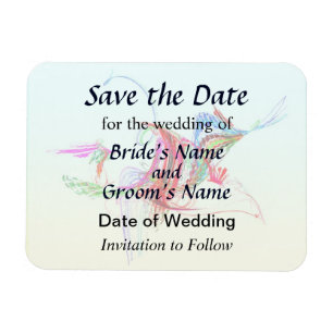 Fractal - Flying Bird Save the Date Magnet