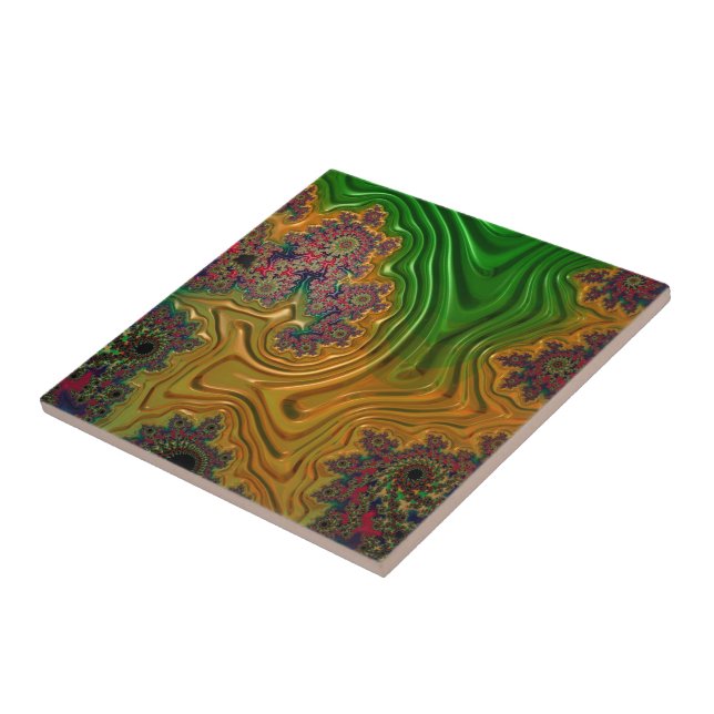 Fractal Forest  Ceramic Tile (Side)