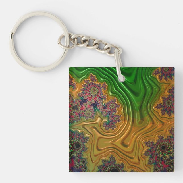 Fractal Forest  Key Ring (Front)