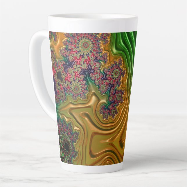 Fractal Forest  Latte Mug (Left Angle)