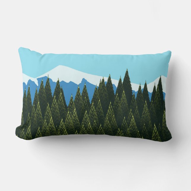 Fractal Forest Lumbar Cushion (Front)