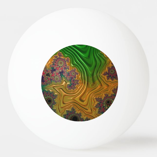 Fractal Forest Ping Pong Ball (Front)