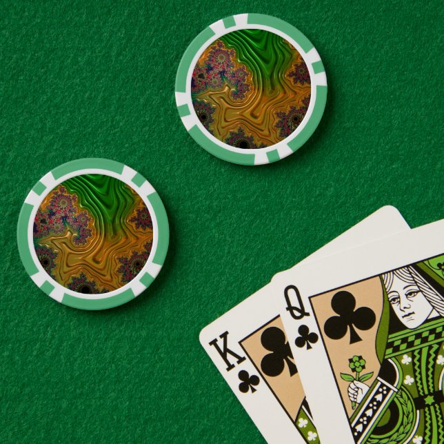 Fractal Forest Poker Chips (Poker Table (Double))