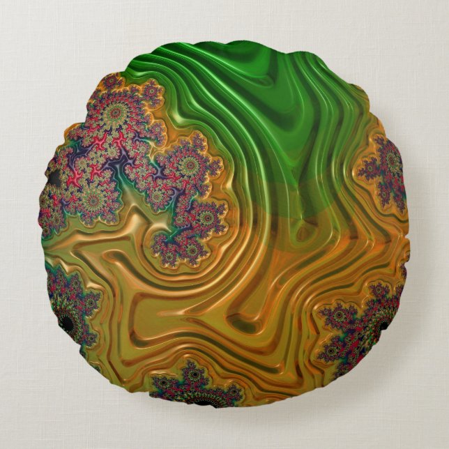 Fractal Forest  Round Cushion (Front)
