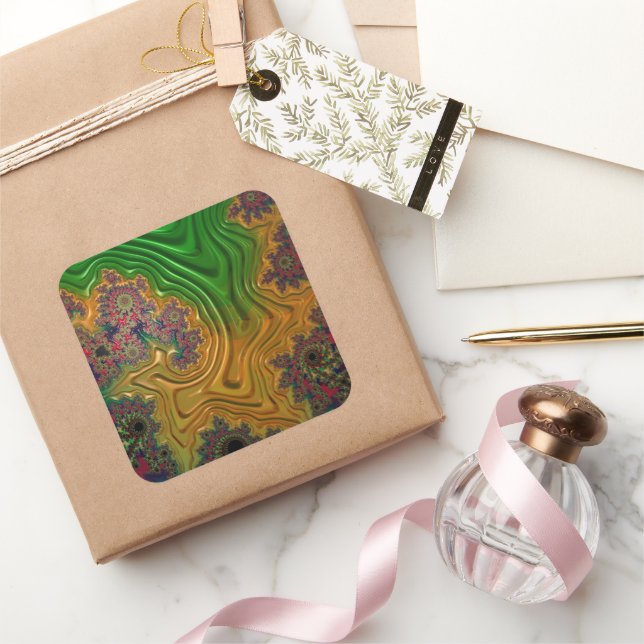 Fractal Forest Square Sticker (Gifting)