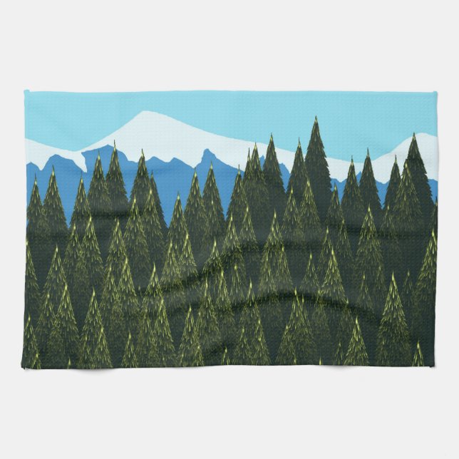 Fractal Forest Tea Towel (Horizontal)