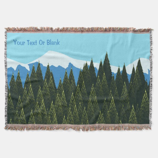 Fractal Forest Throw Blanket (Front)