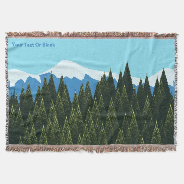 Fractal Forest Throw Blanket (Front)