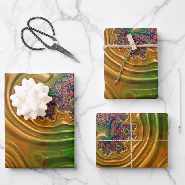 Fractal Forest Wrapping Paper Sheet (Front)