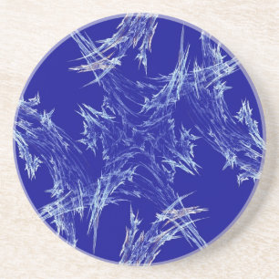 Fractal Frost Series-2---Blu coaster--1 of colour Coaster