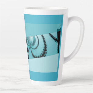 Fractal Garden azure Latte Mug