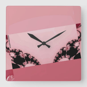 Fractal Garden creamy Square Wall Clock