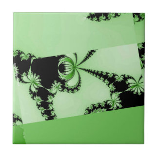 Fractal Garden green Ceramic Tile