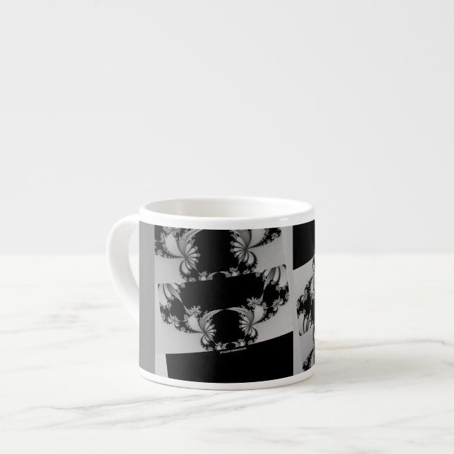 Fractal Garden grey Espresso Cup (Front Left)