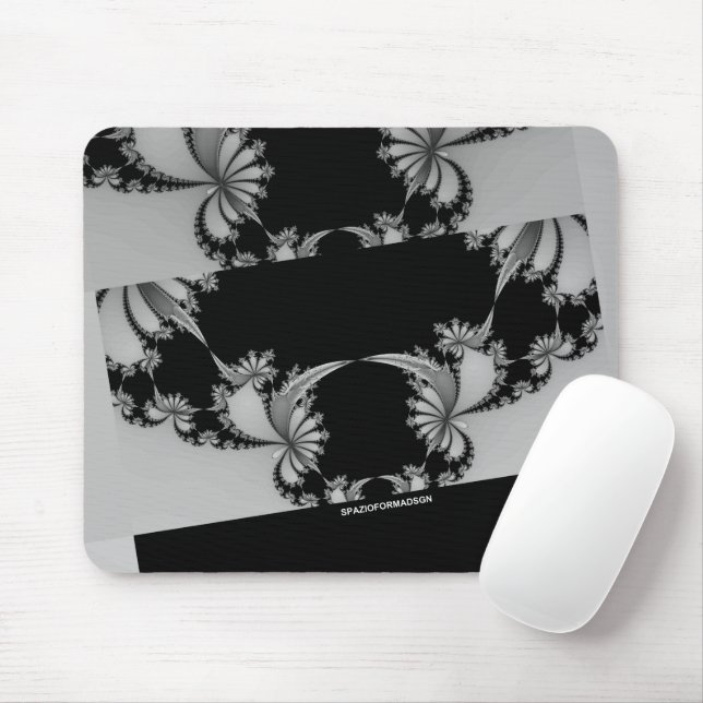 Fractal Garden grey Mouse Pad (With Mouse)