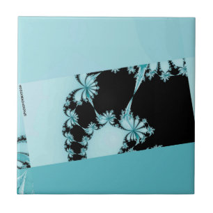 Fractal Garden lagoon Ceramic Tile