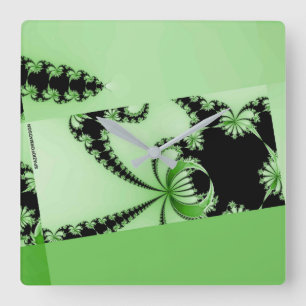 Fractal Garden mantis Square Wall Clock