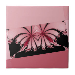 Fractal Garden orchid Ceramic Tile