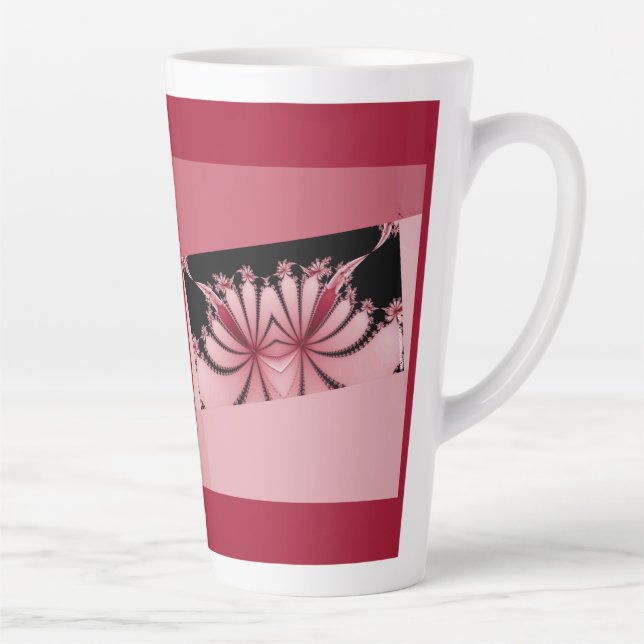 Fractal Garden orchid Latte Mug (Right)