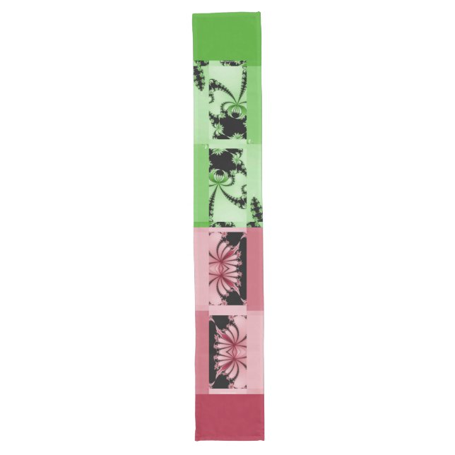 Fractal Garden orchid & mantis A Long Table Runner (Front)