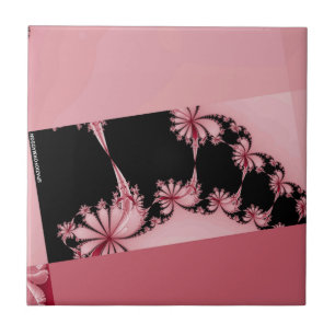 Fractal Garden rose Ceramic Tile