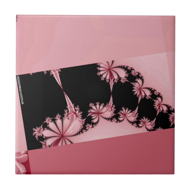 Fractal Garden rose Ceramic Tile (Front)