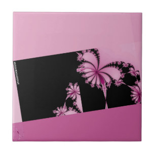 Fractal Garden rose water Ceramic Tile