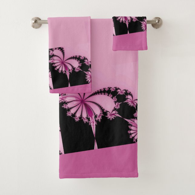 Fractal Garden rose water Towel (Insitu)
