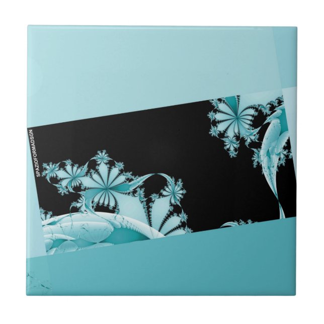 Fractal Garden sky Ceramic Tile (Front)