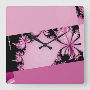 Fractal Garden thulian Square Wall Clock