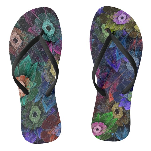 Fractal Gardening Thongs (Footbed)