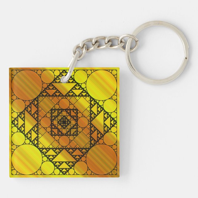 Fractal Geometry Acrylic Keychain (Back)