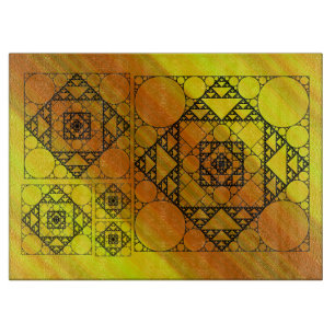 Fractal Geometry Glass Cutting Board