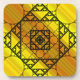 Fractal Geometry Square Coaster