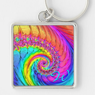 Fractal Glass 6 Keychains