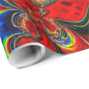 Fractal Glass 9A-9B Options Wrapping Paper