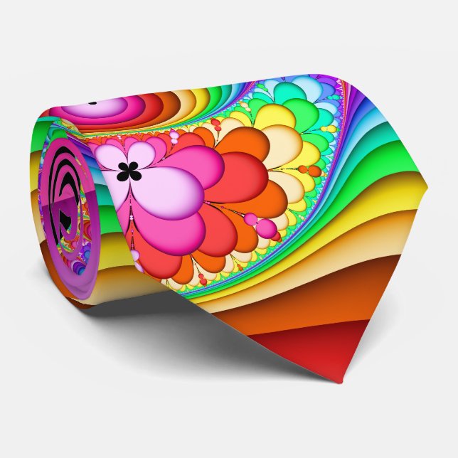 Fractal Groovy Trip Tie (Rolled)