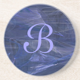 Fractal Grunge Series-13---Blue coaster--1 of Coaster