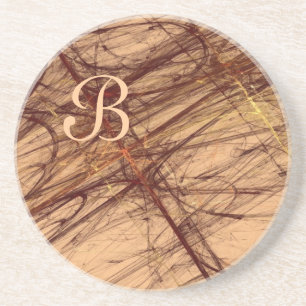 Fractal Grunge Series-1---Brown coaster--1 of Coaster