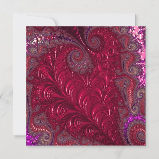 Fractal Heart  Holiday Card (Front)