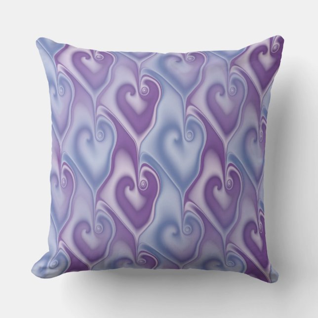 Fractal Hearts seamless pattern + your ideas Outdoor Cushion (Front)