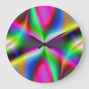 Fractal Hourglass Art Large Clock
