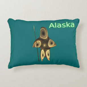 Fractal Inuit Hunter - Alaska Decorative Cushion